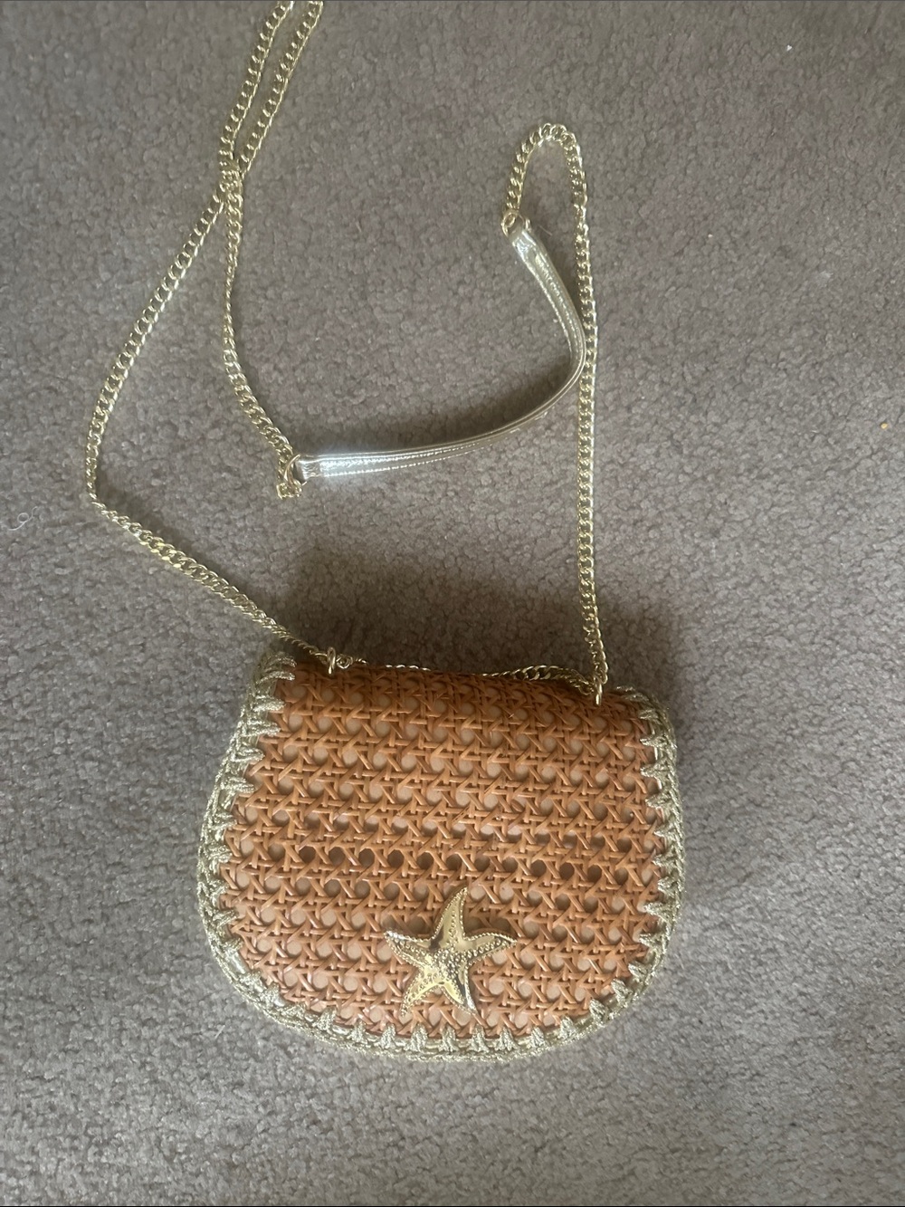 Lilly Pulitzer NWT La Concha Cane Crossbody Bag Natural - Picture 2 of 5
